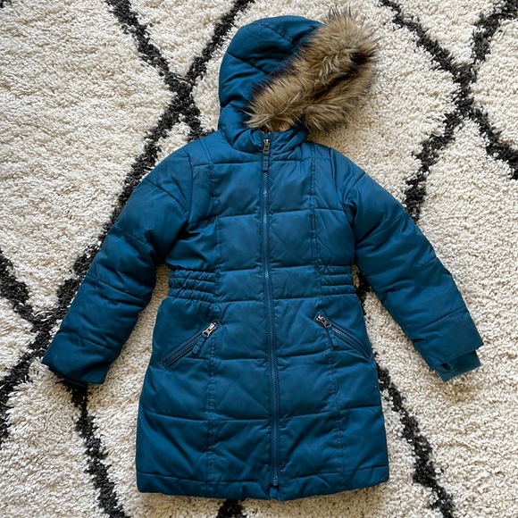 winter fleece lined down alternative thermoplume coat